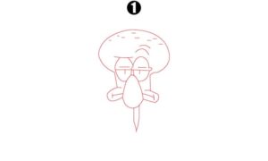 Squidward Drawing A Step By Step Tutorial Cool Drawing Idea