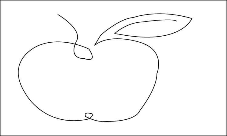 Apple Line Drawing