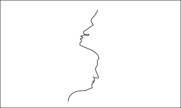 Double Face Line Drawing