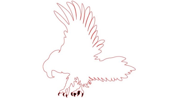 Eagle drawing step1