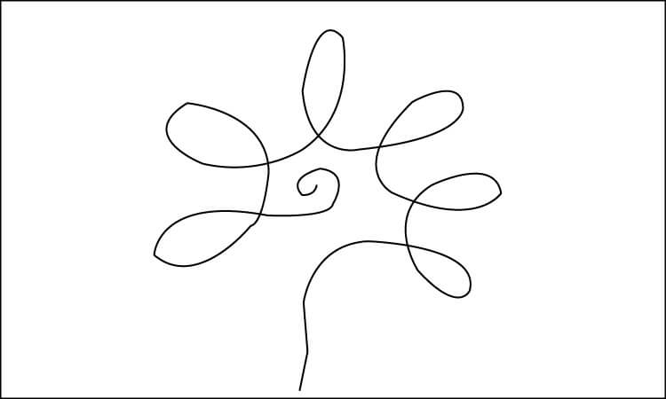 Easy Flower Line Drawing