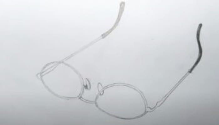 How To Draw 3D Glasses Step4