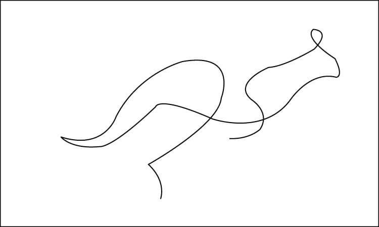 Kangaroo Line Drawing
