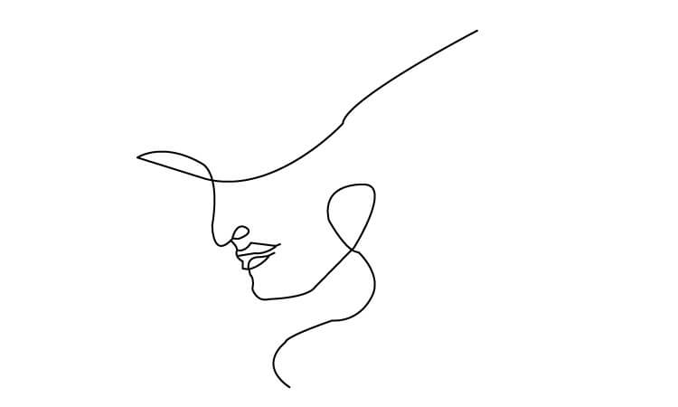 One Line Face Drawing