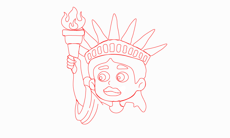 statue of liberty drawing 
