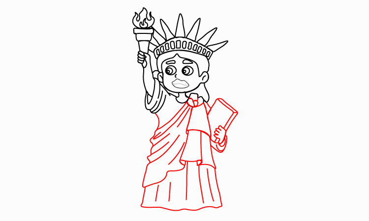 statue of liberty drawing for kids