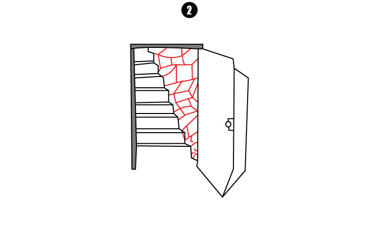 Draw 3d stairs step 2