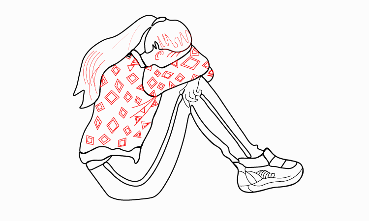 easy Sad Girl drawing