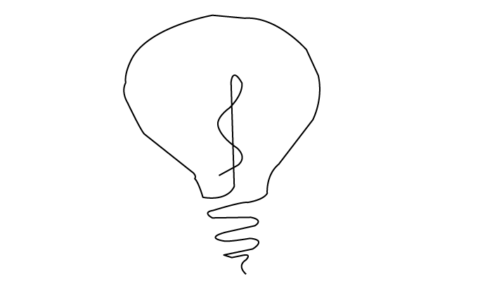 Bulb Line Drawing