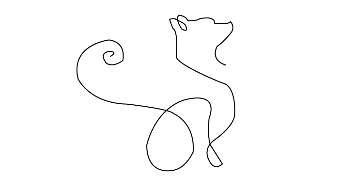 Cat Line Drawing
