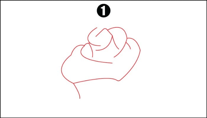 Drawing Rose Flower step1
