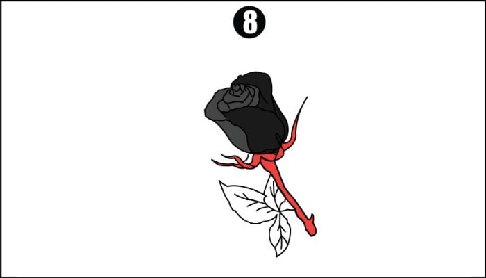 Drawing Rose Flower step8