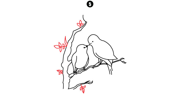 Easy Birds Drawing step5