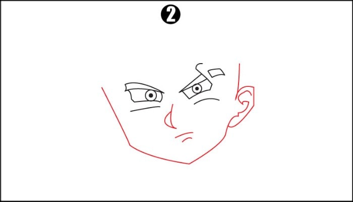 Goku Drawing step2