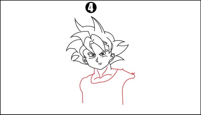 Goku Drawing step4