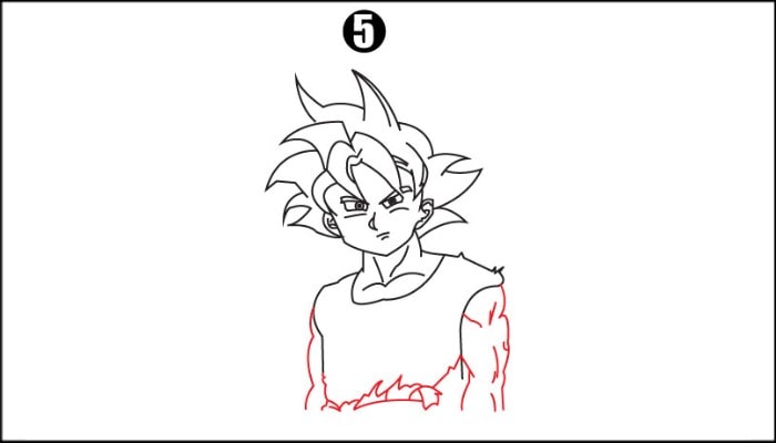 Goku Drawing step5