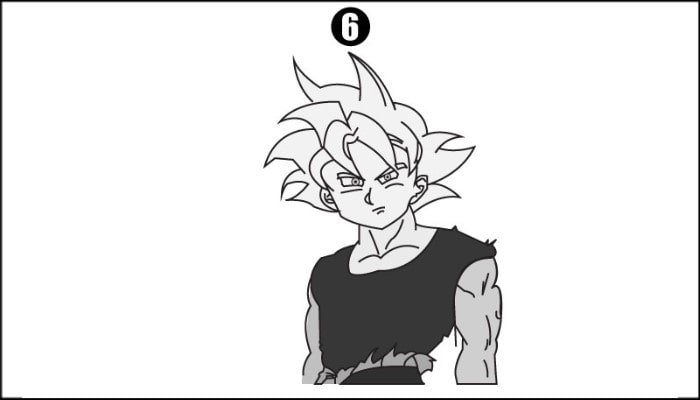 Goku Drawing step6