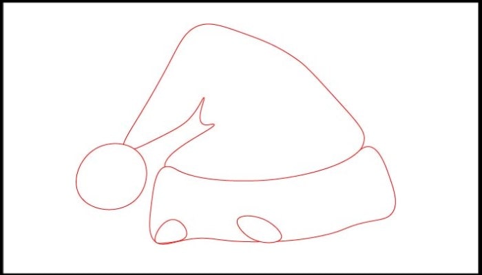 Draw a Santa Claus step1