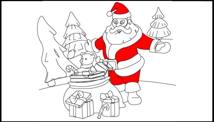 Draw a Santa Claus step10