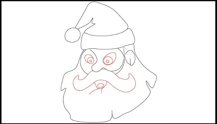 Draw a Santa Claus step3