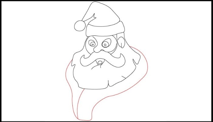 Draw a Santa Claus step4