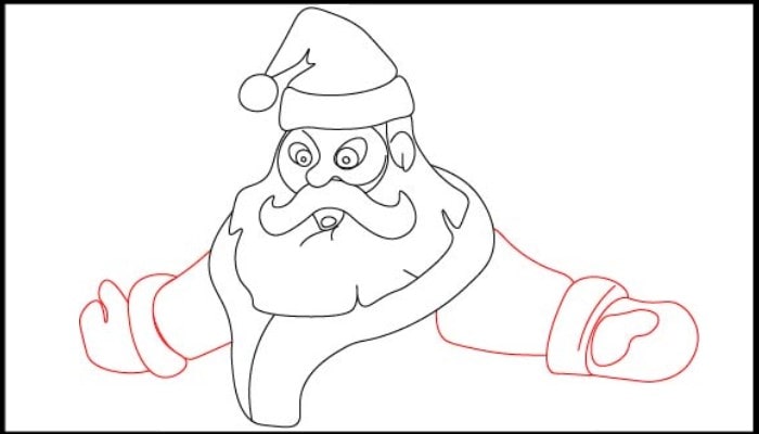 Draw a Santa Claus step5