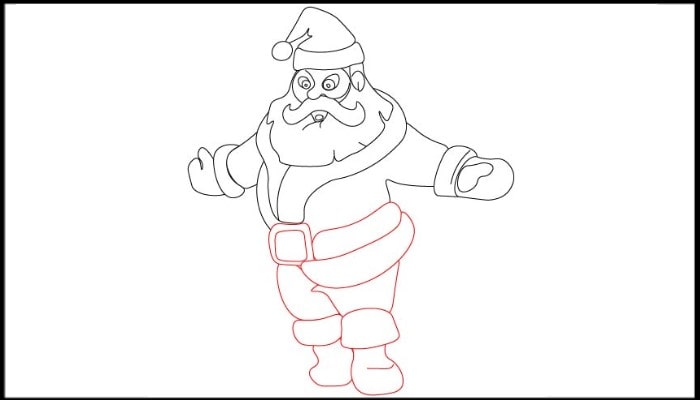 Draw a Santa Claus step6