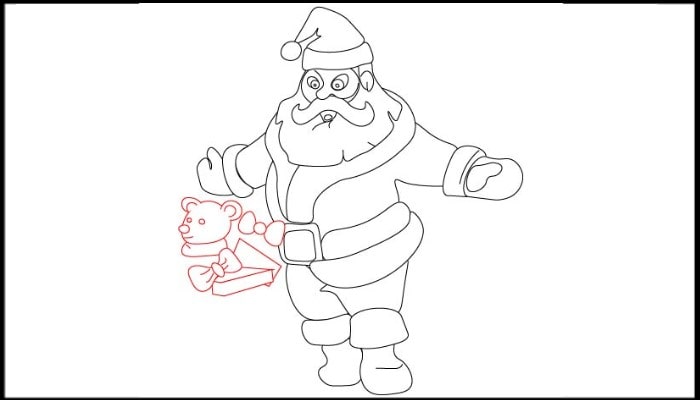Draw a Santa Claus step7