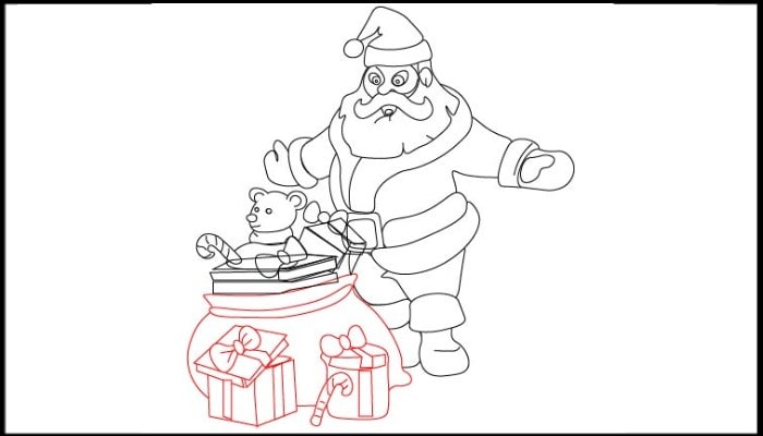 Draw a Santa Claus step8
