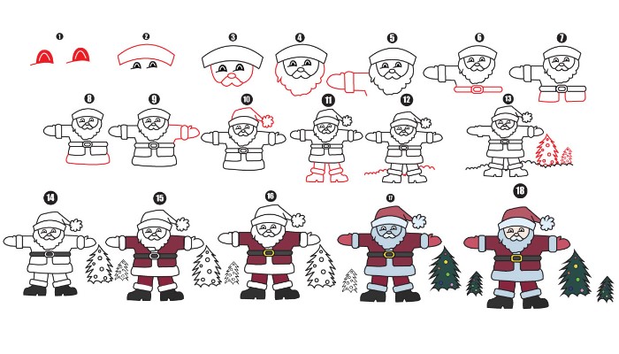 How To Draw Santa Claus for beginners