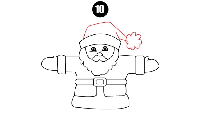 How To Draw Santa Claus step10