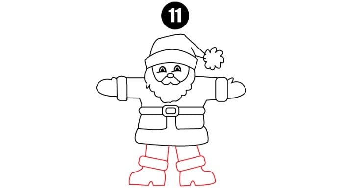 How To Draw Santa Claus step11