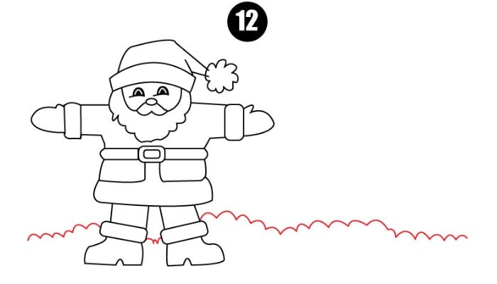 How To Draw Santa Claus step12