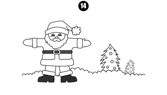 How To Draw Santa Claus step14