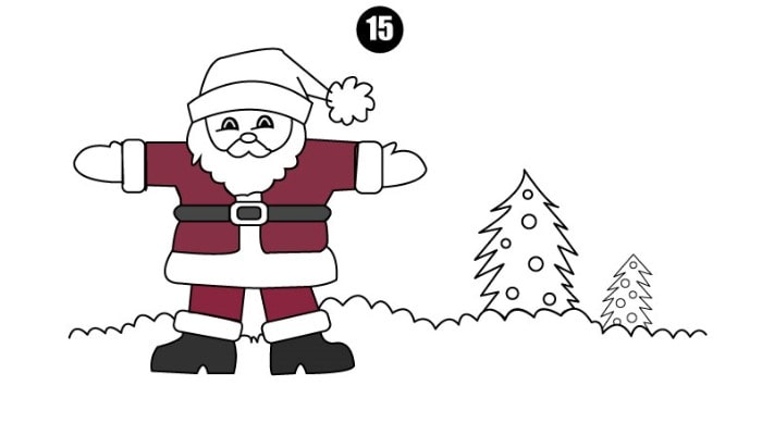 How To Draw Santa Claus step15