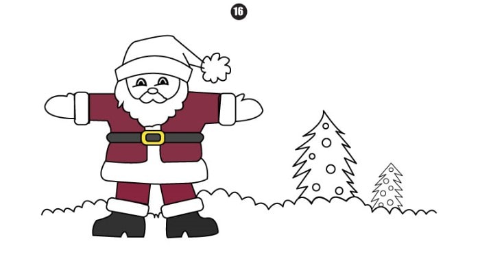 How To Draw Santa Claus step16