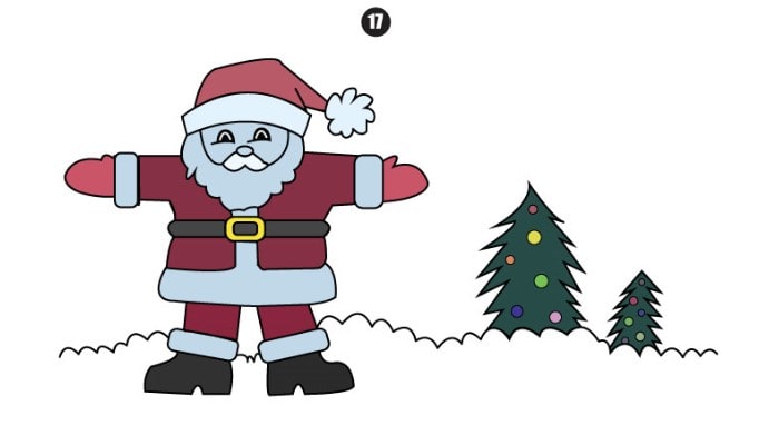How To Draw Santa Claus step17