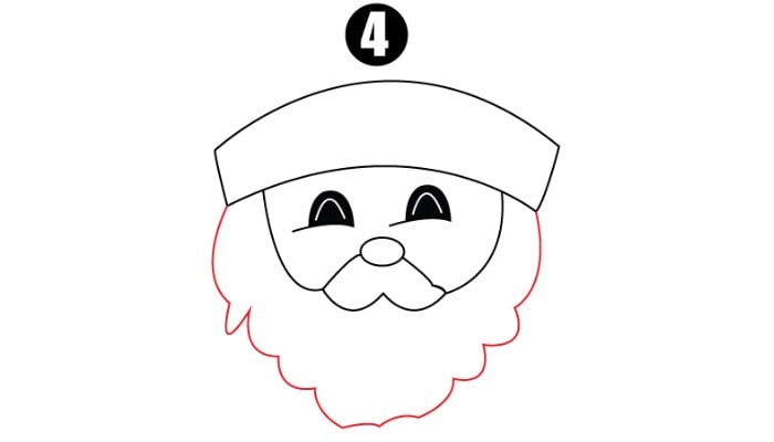 How To Draw Santa Claus step4