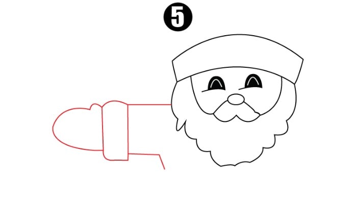 How To Draw Santa Claus step5