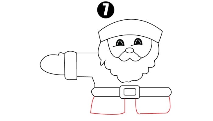 How To Draw Santa Claus step7