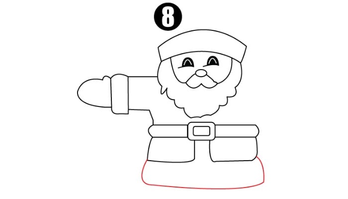 How To Draw Santa Claus step8