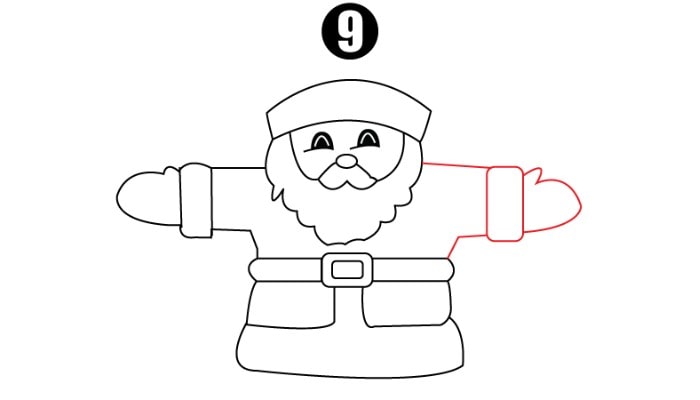 How To Draw Santa Claus step9