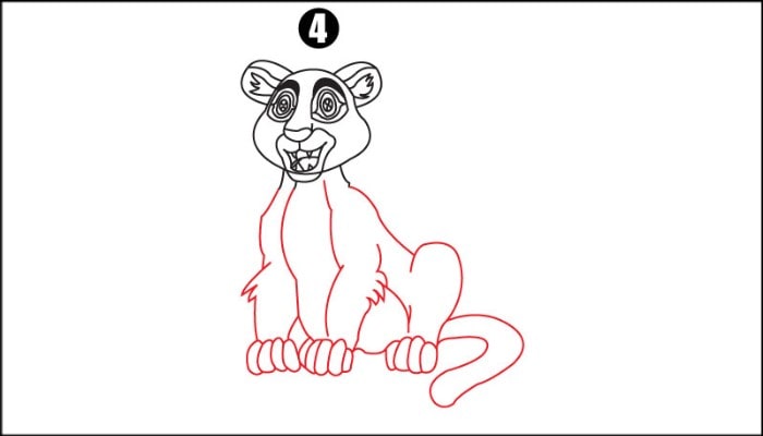 How To Draw Tiger step4