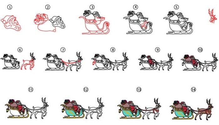 Santa Claus Drawing Easy step by step
