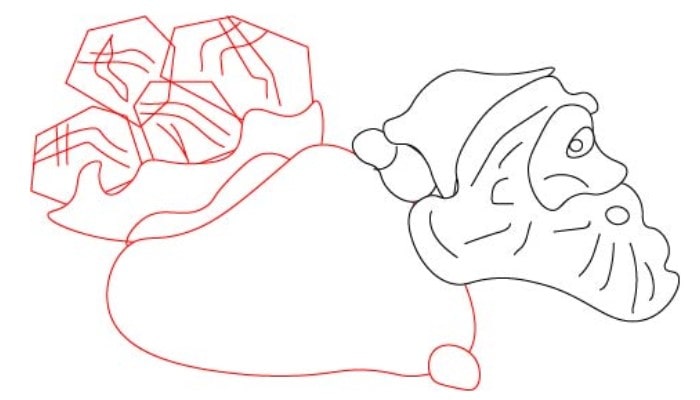 Santa Claus Drawing step2