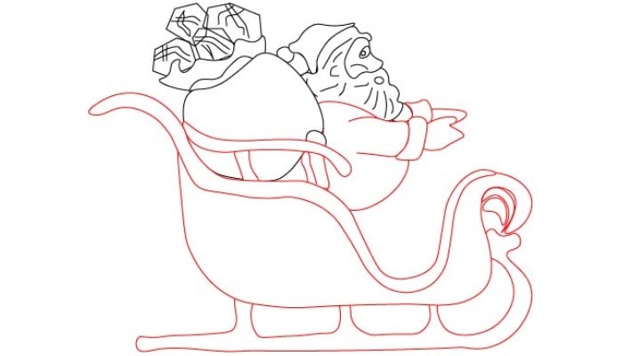 Santa Claus Drawing step3