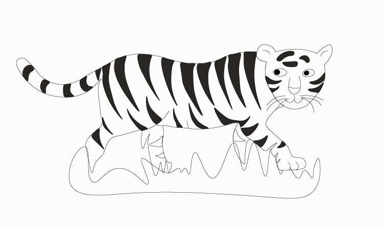 Tiger Drawing easy