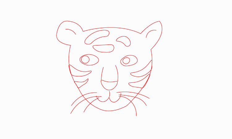 Tiger drawing for kids