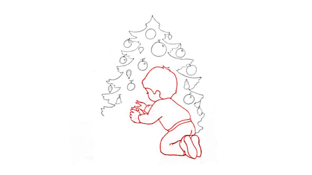 Merry Christmas Drawing - Tutorials For Kids - Cool Drawing Idea