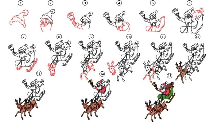 Drawing Santa Claus Easy step by step